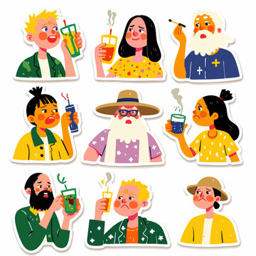 sticket of different expressios