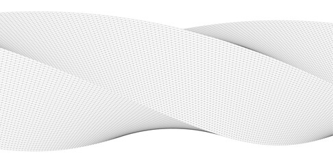 Abstract Wireframe Waves - Futuristic Geometric Mesh Background - Vector Illustration