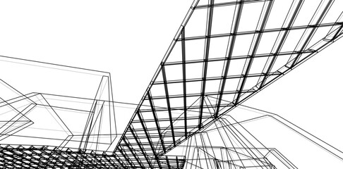 abstract architectural design vector illustration