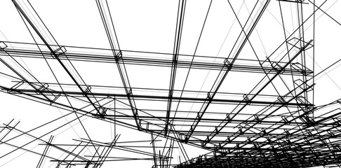 abstract architectural design vector illustration