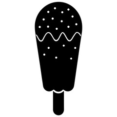 Ice cream silhouette vector illustration