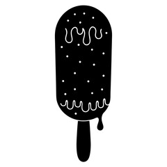 Ice cream silhouette vector illustration
