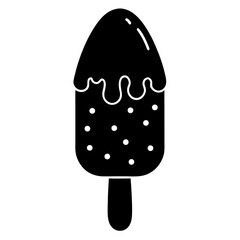 Ice cream silhouette vector illustration