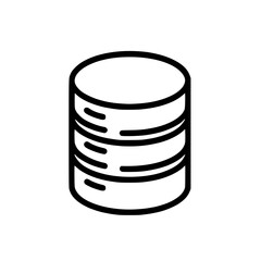 A simple illustration of a database designed with clean lines and shapes The icon is minimalistic and versatile making it ideal for various digital applications