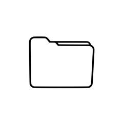 A minimalistic line drawing of a folder representing file storage and organization Clean design for a digital document symbol