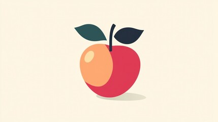 Simple illustration of a stylized apple