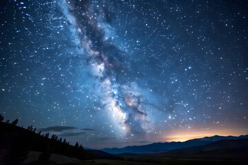 Stunning Milky Way Galaxy Night Sky – Breathtaking Astrophotography & Starry Universe View