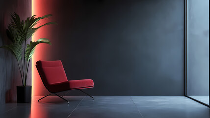 red chair in the room