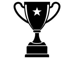 Trophy silhouette vector illustration