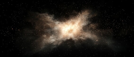Fototapeta premium Exploration of a distant galaxy filled with stars and cosmic dust in the vast universe