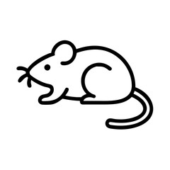 Simple Mouse Icon in Outline Style  