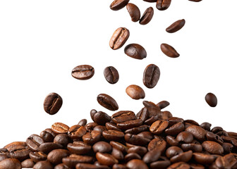 coffee beans on white background