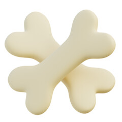 Bone-Shaped Pet Treat 3D Illustration