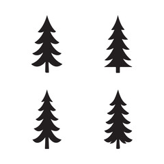 Obraz premium Evergreen Tree Vector Simple Christmas Tree Design