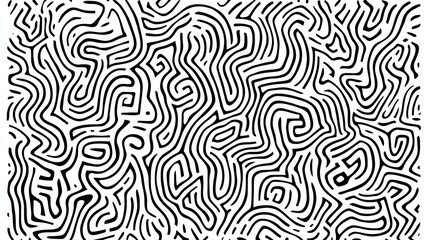Fototapeta premium Monochrome Curvilinear Pattern