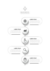 Fototapeta premium Vector business Presentation Connecting Steps Infographic Template