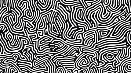 Fototapeta premium Monochrome Curvilinear Pattern