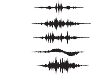  Sound Wave Icon Vector Illustration