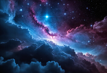 Obraz premium Where Space and Clouds Collide