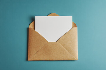 Open Envelope with Blank Paper - Invitation