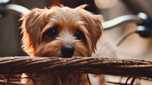 Niedlicher Hund auf einem Sofa liegend