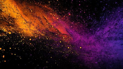 Burning cosmos: A glowing nebula of fire and smoke illuminates the dark, star-filled night sky