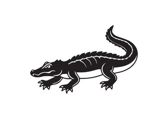 Obraz premium Crocodile silhouette vector