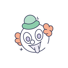 Clown Smile Icon vector