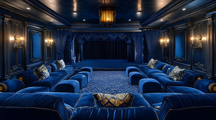 Naklejka premium interior, room, seat, chair, empty, bed, bedroom, cinema, furniture, hotel, design, home, row, chairs, seats, train, auditorium, table, theater, sofa, nobody, business, travel, luxury, inside