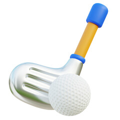 Golf Club and Ball 3d Icon