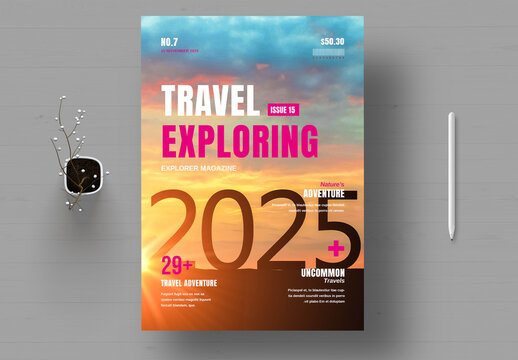 Travel Magazine Cover Template