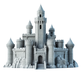 Building a sandcastle beach sculpture sunny day creativity cut out