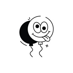Smiley Balloon Icon vector