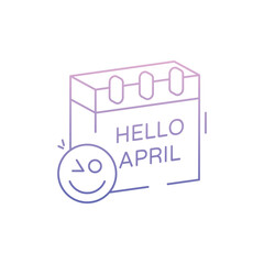 Hello April Icon vector