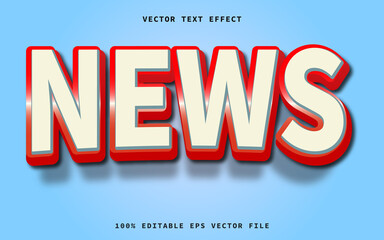 News 3d Text Effect vector eps
