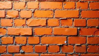 Orange brick wall background with textured surface and rustic appearance,  construction,  structure