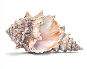 Obraz premium sea shell isolated on white