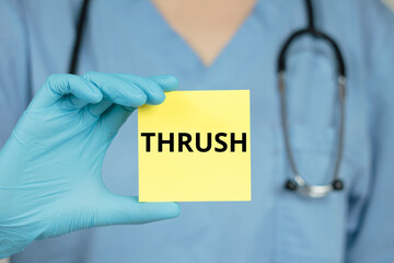 Thrush names of diseases doctor background