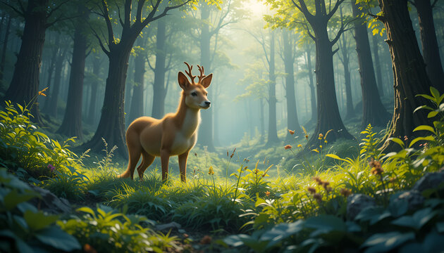 animal in forest
