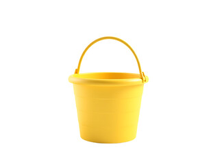 Yellow bucket toy with handle