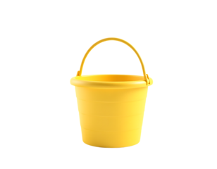 Yellow bucket toy with handle