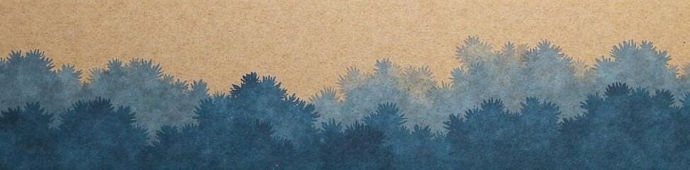 Obraz premium Simple natural brown tone color gradation dark blue grey paint on eco friendly cardboard box blank paper texture background with space minimal style, background, space
