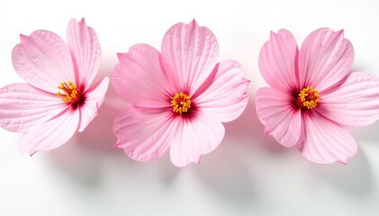 Set of pink Onobrychis flowers on white background,  flowers,  white