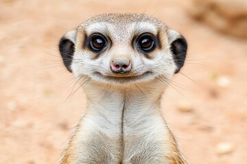 Fototapeta premium Meerkat - Suricata suricatta - in a group in the enclosure.. Beautiful simple AI generated image