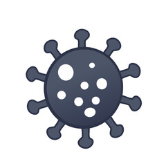 Simple flat design of virus and bacteria icon, representing harmful germs, microorganisms, and infection. Suitable for medical, health, and science illustration