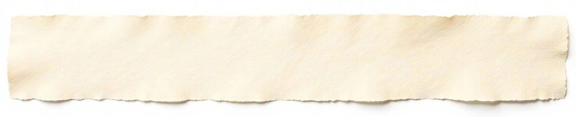 Obraz premium Light cream textured paper strip for watercolor art background, modern composition with copy space, backdrop, texture
