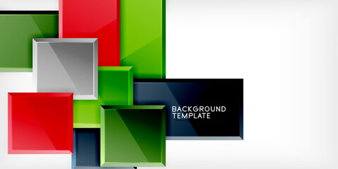 Square shape color abstract geometry. Vector Illustration For Wallpaper, Banner, Background, Card, Book Illustration, landing page