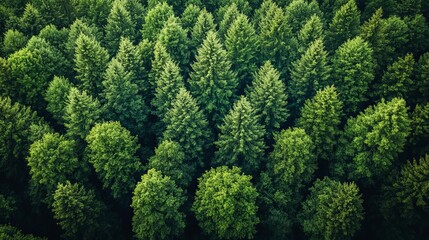 Lush Green Forest Aerial View Nature Photography Background Texture Image High Resolution Deciduous Trees Canopy Summer Sunlight Eco Friendly         