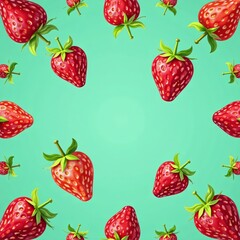 Contemporary vector pattern with stylish strawberry motif, Abstract, Textile, Artistic