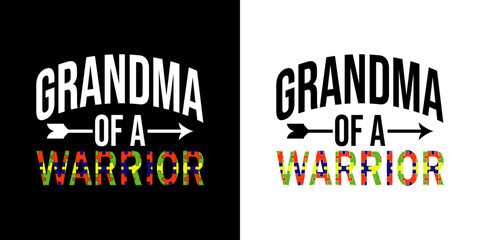 Grandma of a warrior - digital high quality print ready cut file
